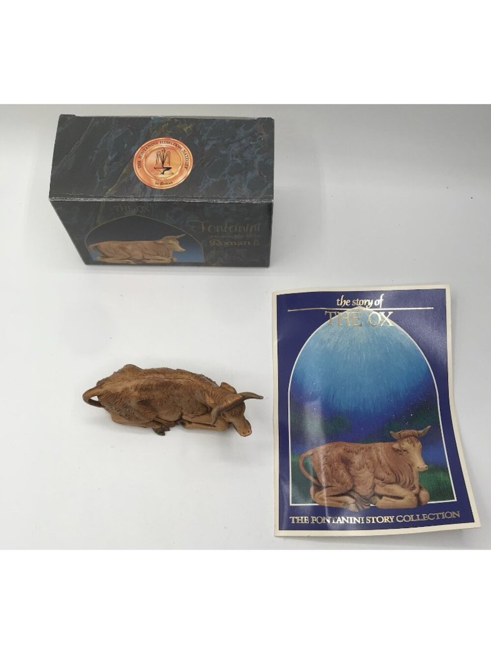 Fontanini Nativity Seated Ox Stable Animal 5" Collection #52534 Italy With Box